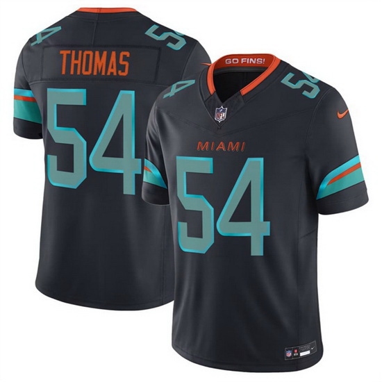 Men Miami Dolphins #54 Thomas Nike 2025 Blue Limited Nike NFL Jersey 001